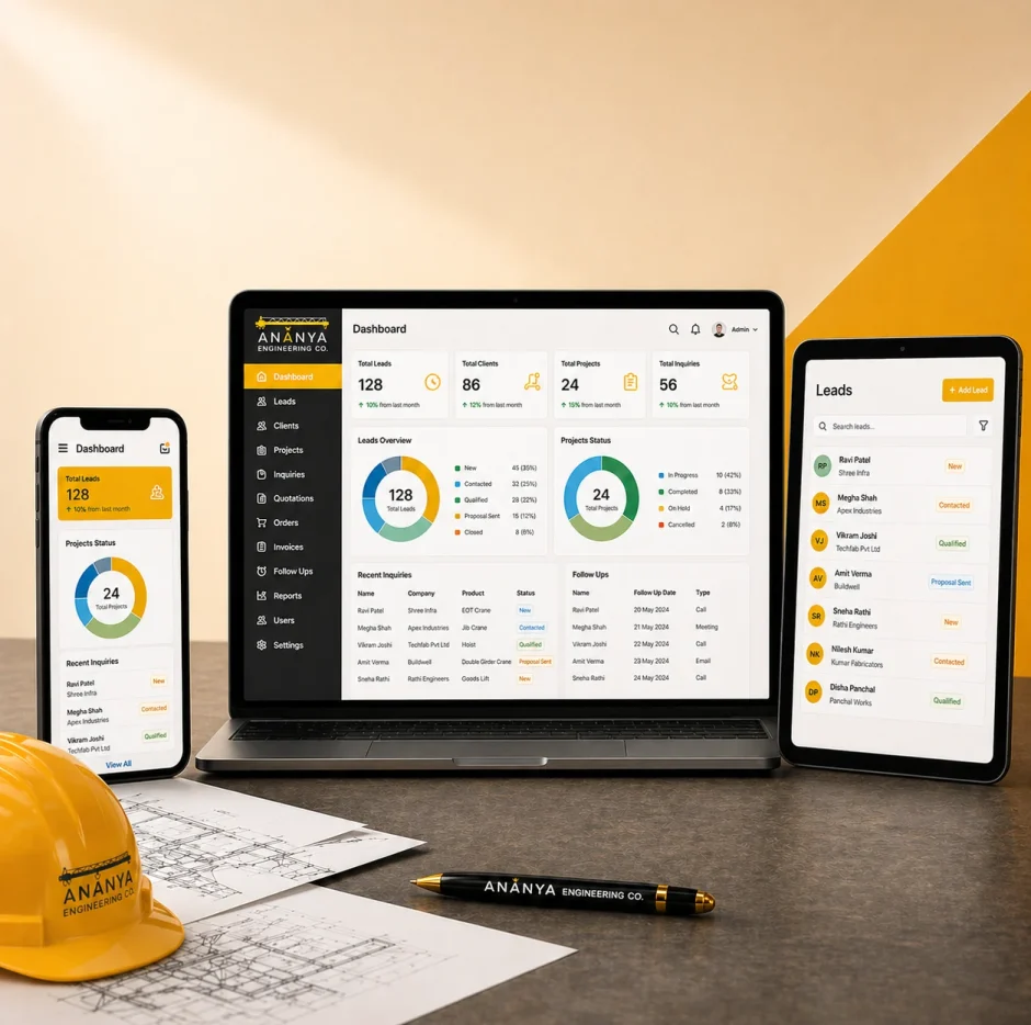 Ananya CRM Mockup By Flyingbees
