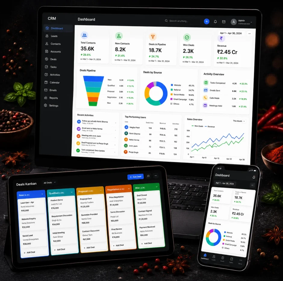 Gondal Farm CRM Mockup by flyingbees