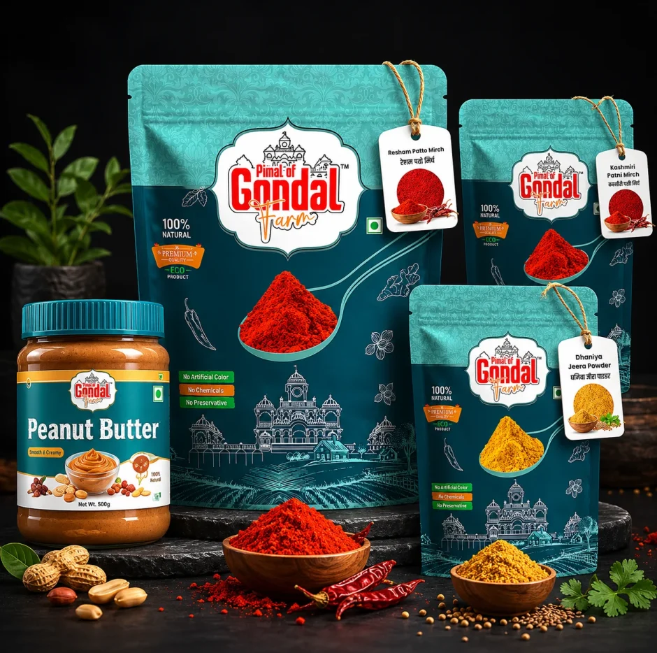 Gondal Farm Packaging Design Mockup by flyingbees