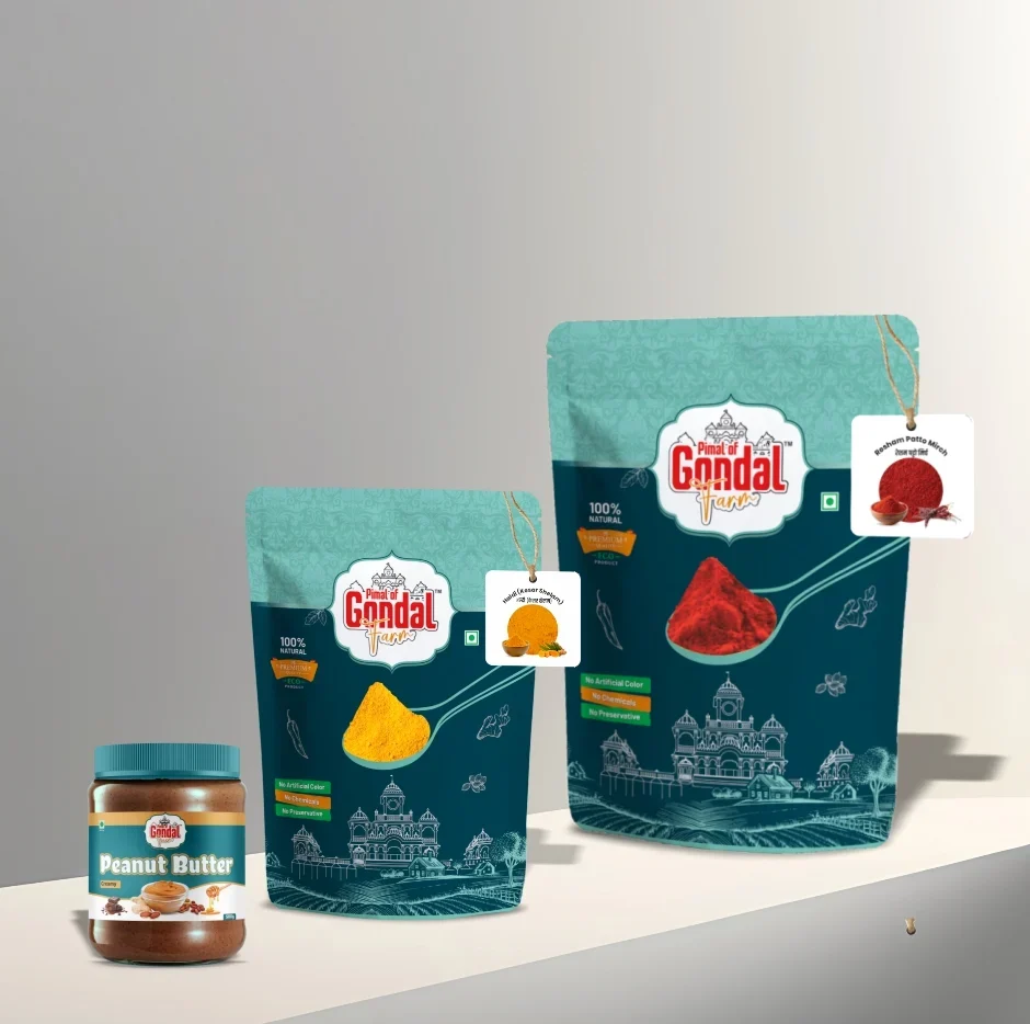 Gondal farm pacakging by flyingbees