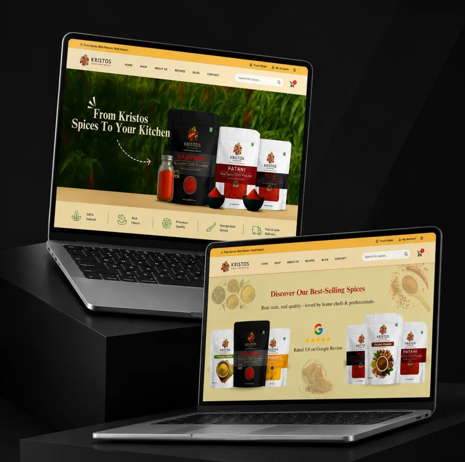 kristos Website Development Mockup By Flyingbees